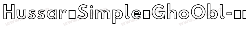 Hussar Simple GhoObl字体转换